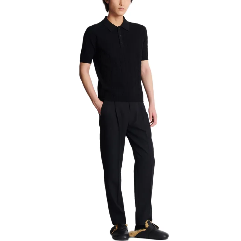 BALMAIN Polo Shirts Men Black-4