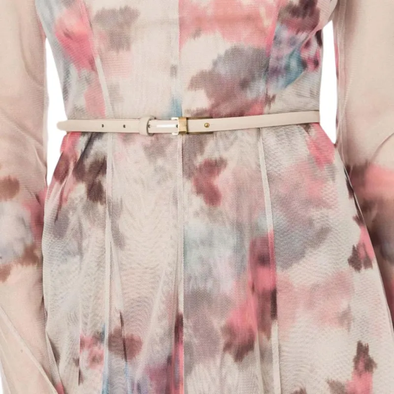 PHILOSOPHY DI LORENZO SERAFINI Flower Print Long Tulle Dress-4