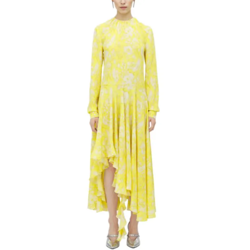 Alexander McQueen Long Sleeved Dress Women's Yellow-1