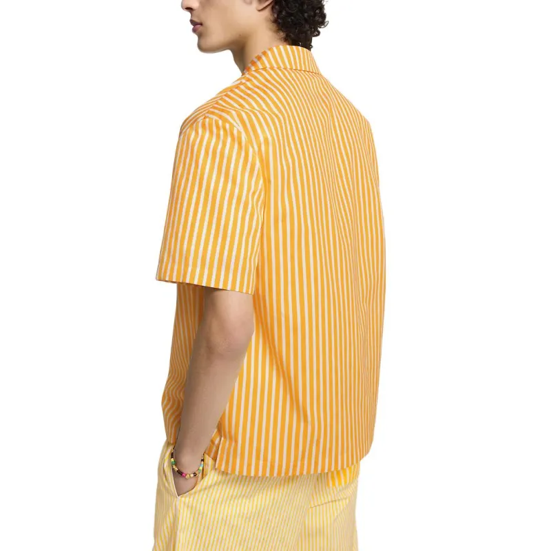 LOUIS VUITTON Monogram Striped Patchwork Short Sleeved Shirt-2