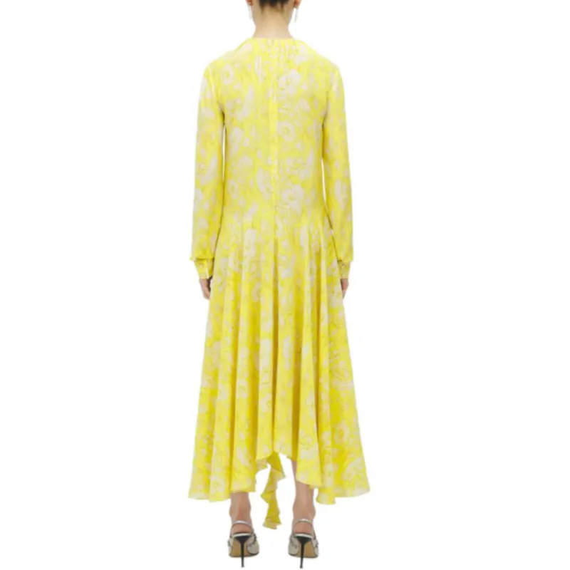 Alexander McQueen Long Sleeved Dress Women's Yellow-2