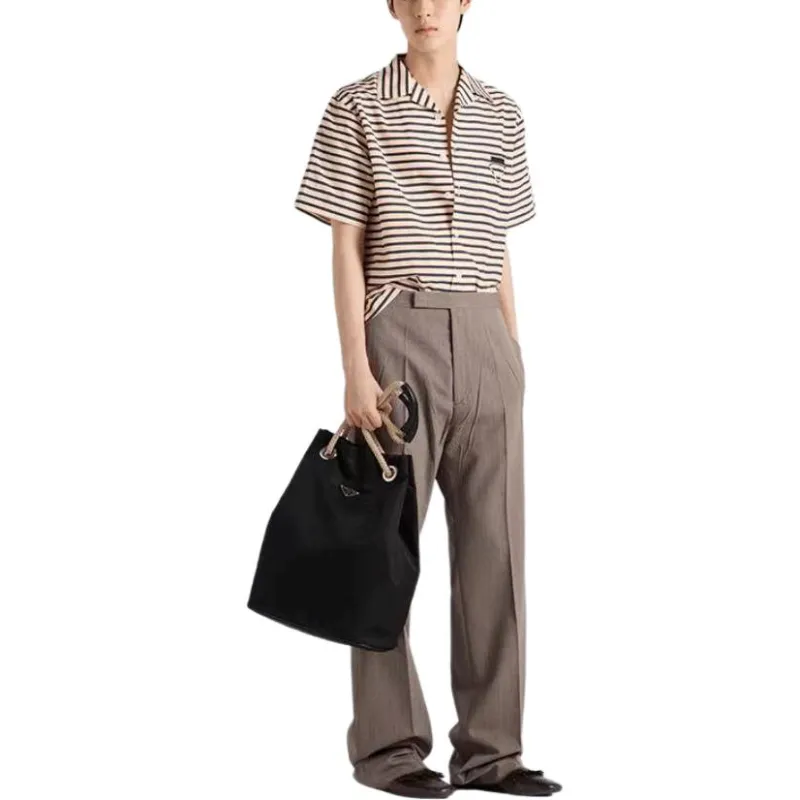 PRADA Shirt Men's Egg White Stone Color-1