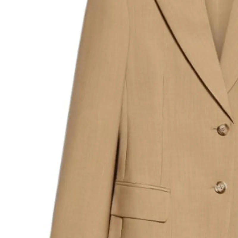 SportMa Benares Collection Slim Fit Tailored Blazer Business Suit Women's Beige-4
