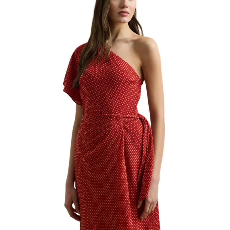 LAUREN RALPH LAUREN Short Sleeved Dress Women's Red-3