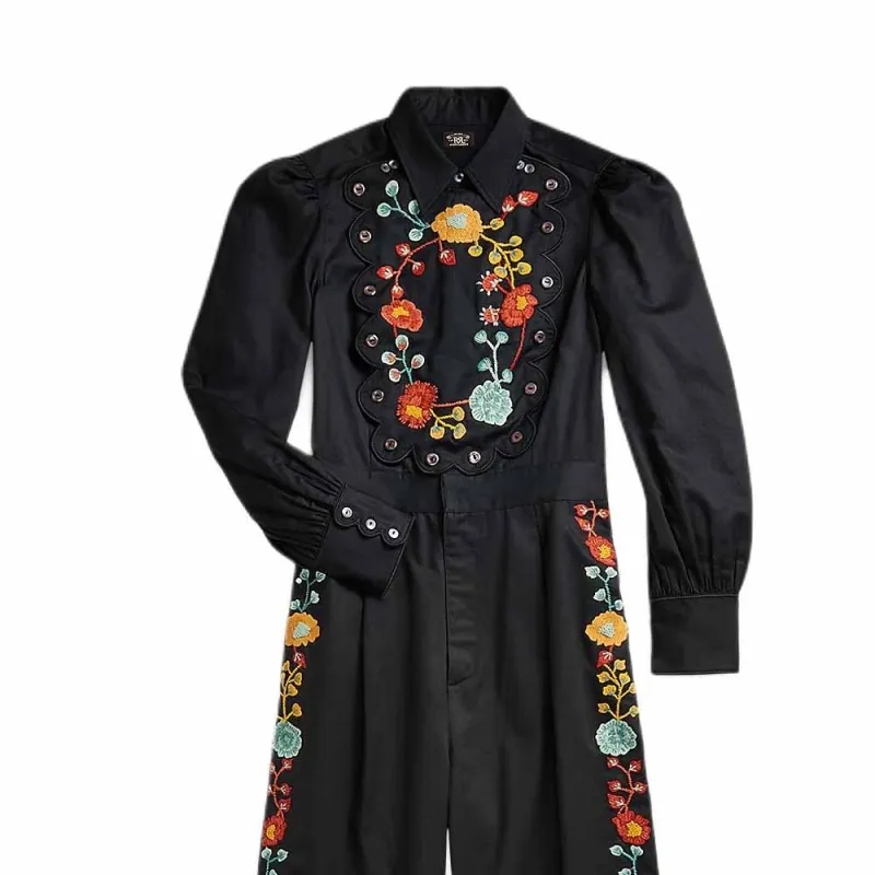 DOUBLE RL Jumpsuit Women's Black-2