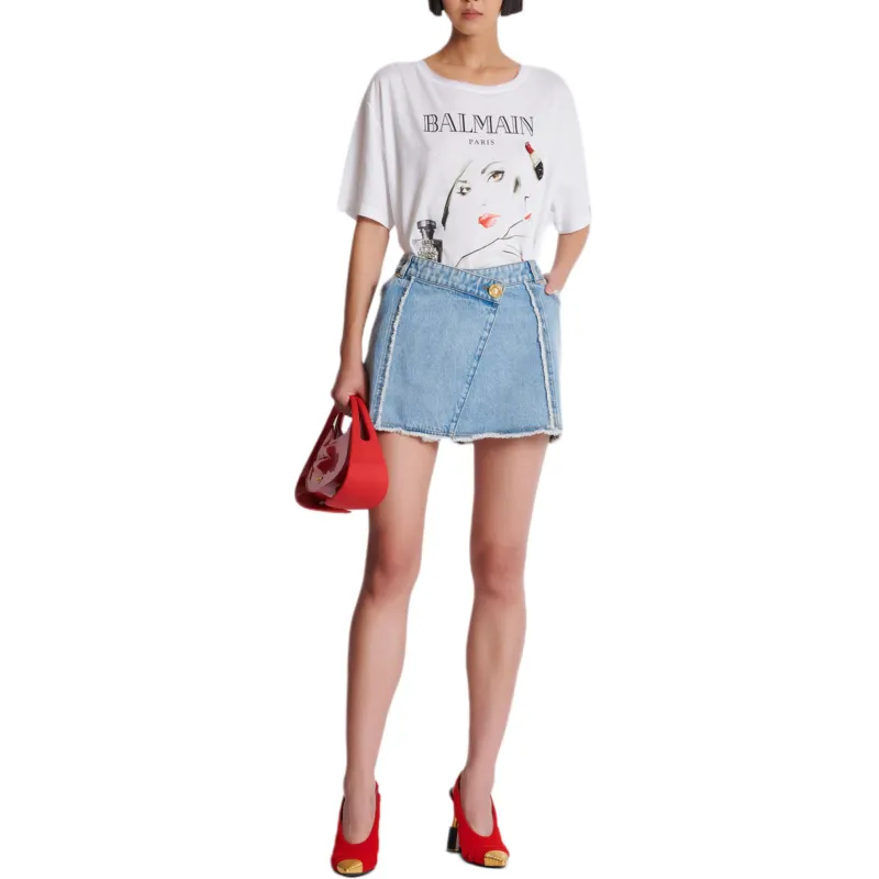 BALMAIN T Shirts Women's White-2