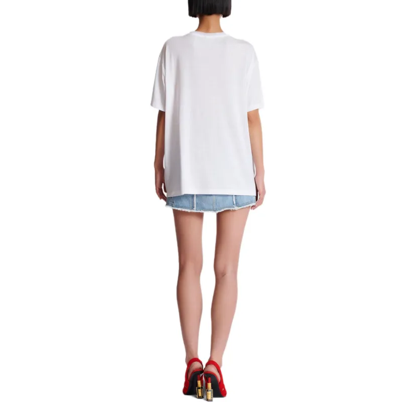 BALMAIN T Shirts Women's White-4