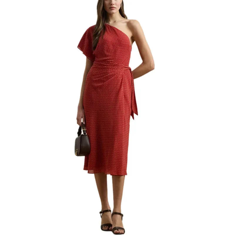 LAUREN RALPH LAUREN Short Sleeved Dress Women's Red-1