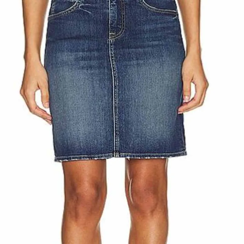 NILI LOTAN Denim Short Skirts Women's Blue-3
