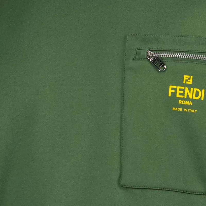 FENDI T Shirts Men Green-2