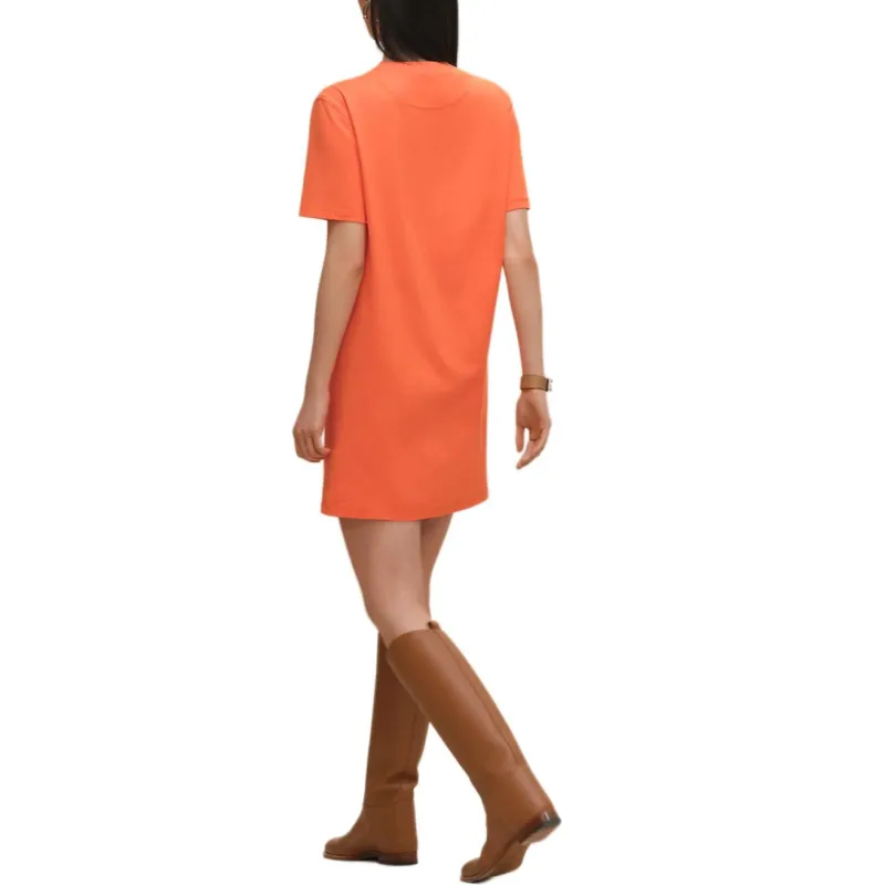 HERMES FW25 Short Sleeved Dress Women's Orange-2