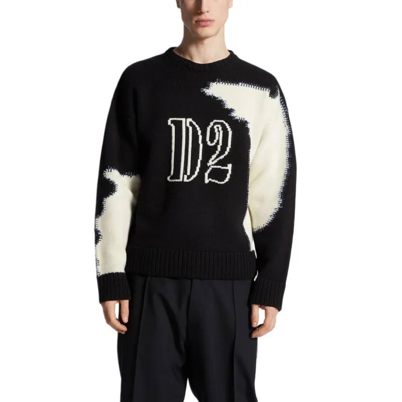 DSQUARED 2 Sweater Men's Black White-2
