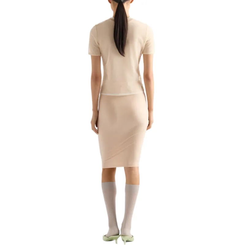 PRADA Casual Long Skirt Women's Pink-4