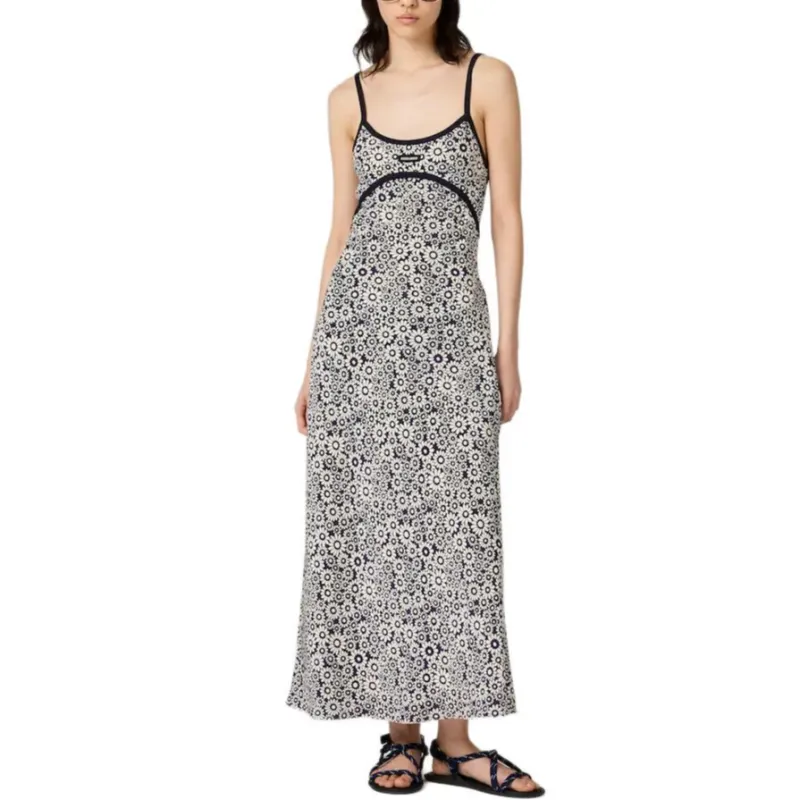 MIU MIU Slip Dress Women's Blue White-1