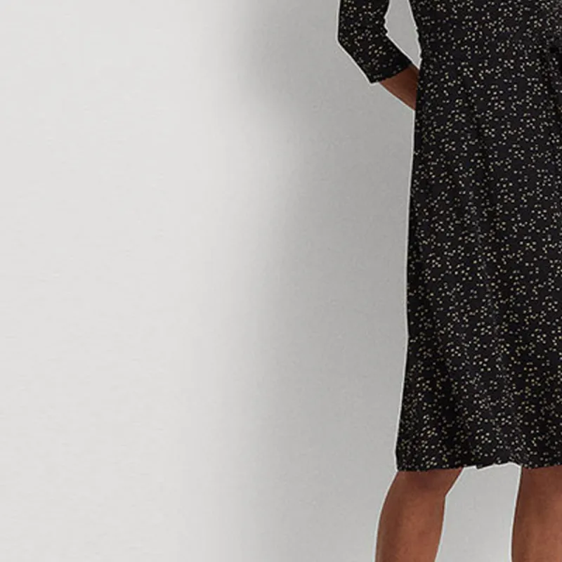 Polo Ralph Lauren SS23 Long Sleeved Dress Women's Black-3