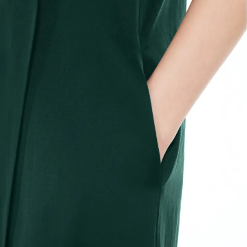 MaxMara Studio Edmea Collection Short Radzmir Dress Sleeveless Dress Women's Green-4