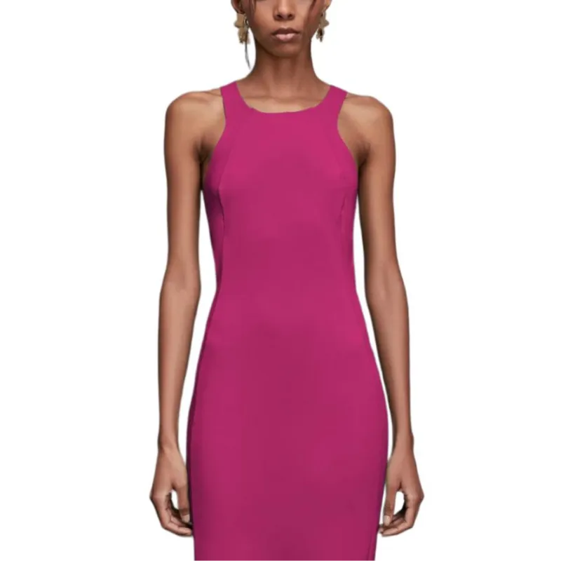 Patrizia Pepe SS25 Sleeveless Dress Women's Pink-1