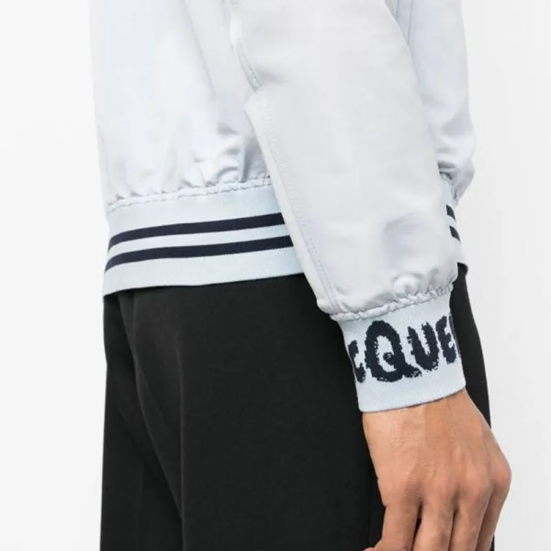 Alexander McQueen Logo Printed Bomber Jacket-4