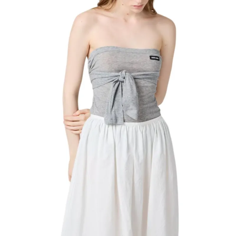 MIU MIU Regular T Shirt Women's Gray-1