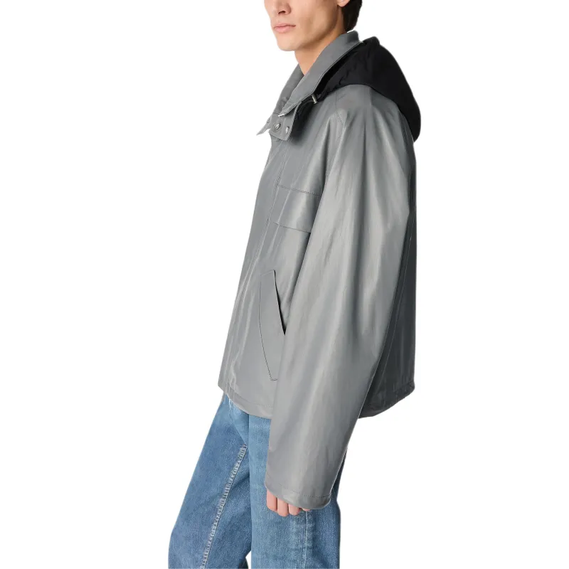 Bottega Veneta SS25 Leather Jacket Men's Pebble Texture-2