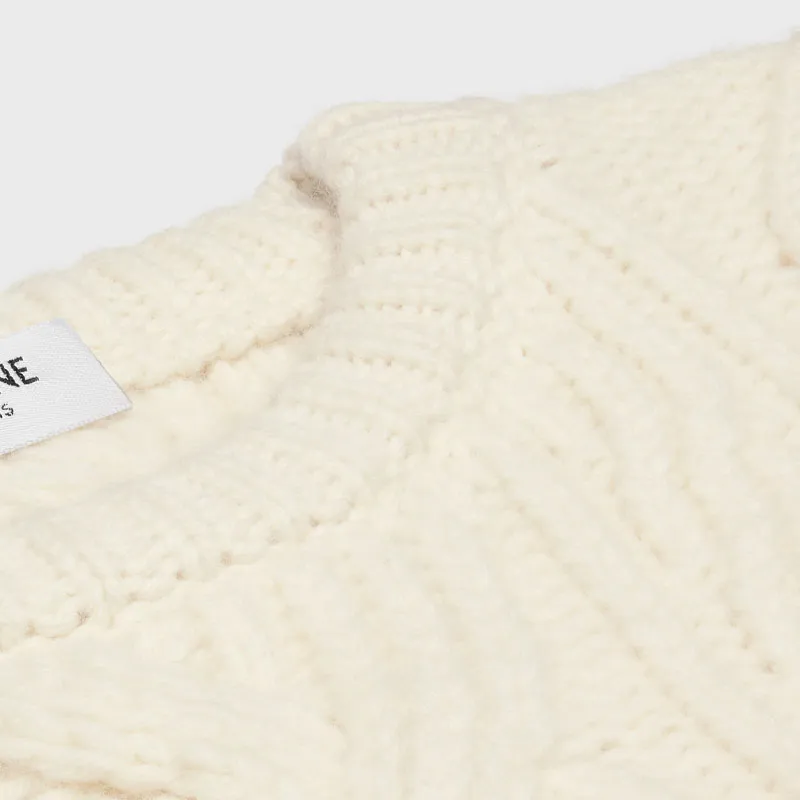 CELINE Oversized Crew Neck Sweater In Cashmere Aran-3