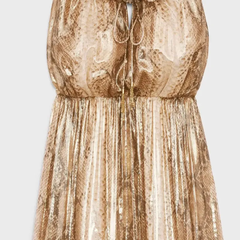 CELINE Slip Dresses Women's Gold-3