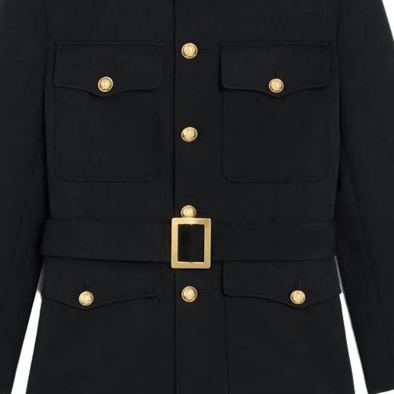 CELINE Saharienne Military Jacket In Wool-4