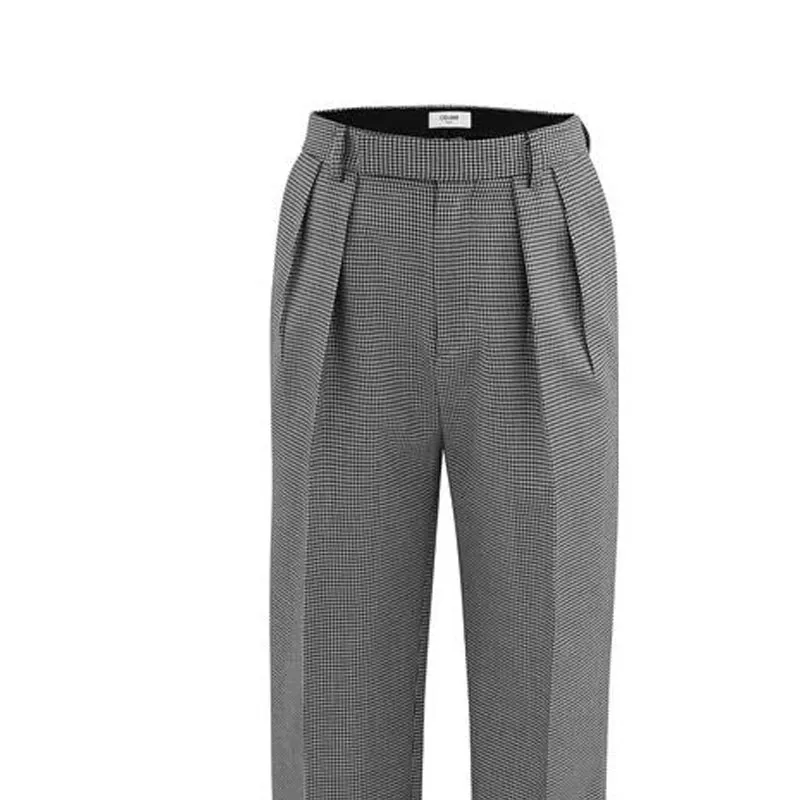 CELINE Casual Pants Women's Black/White-2