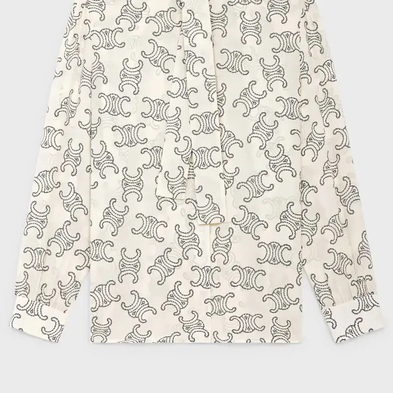 CELINE Lavallière Blouse In Crêpe De Chine-5
