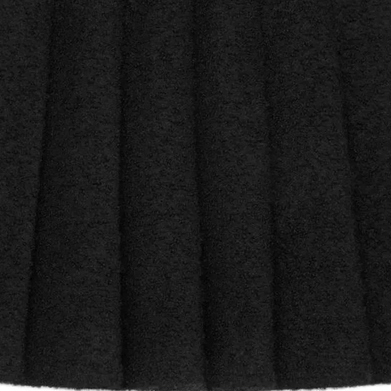 CELINE Pleated Skirt In Bouclette Natté-3