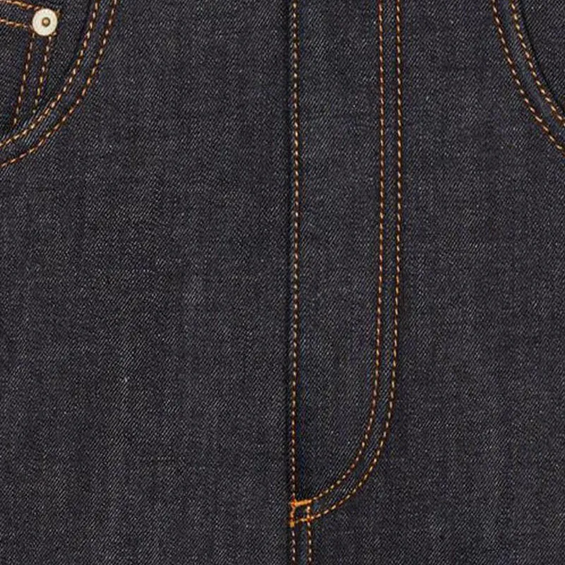 LOEWE Curved Mini Skirt 'Aw Denim'-4