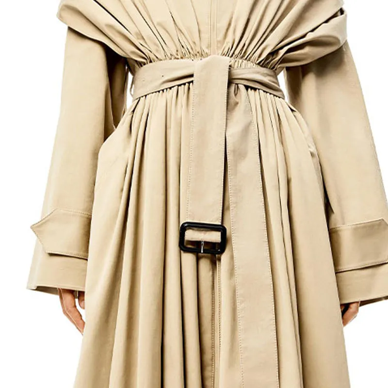 LOEWE FW21 Trench Coat Women's Beige-3