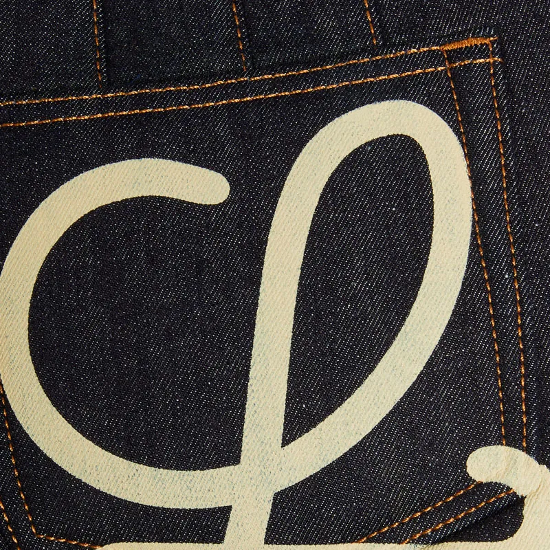 LOEWE Curved Mini Skirt 'Aw Denim'-2