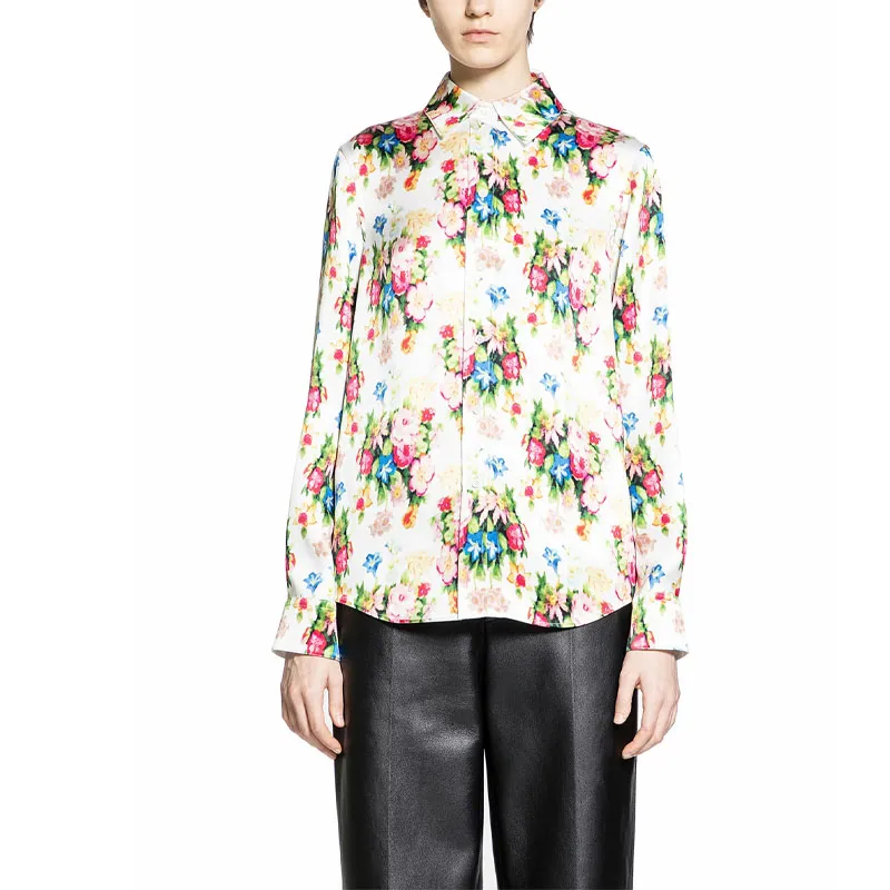 LOEWE Floral Printed Button Up Shirt 'Multicolor/Soft Pink'-1