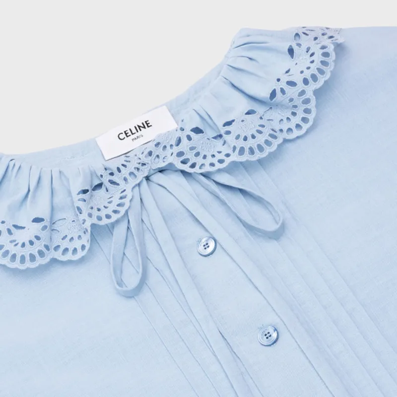 CELINE Shirts Women's Light Blue-2