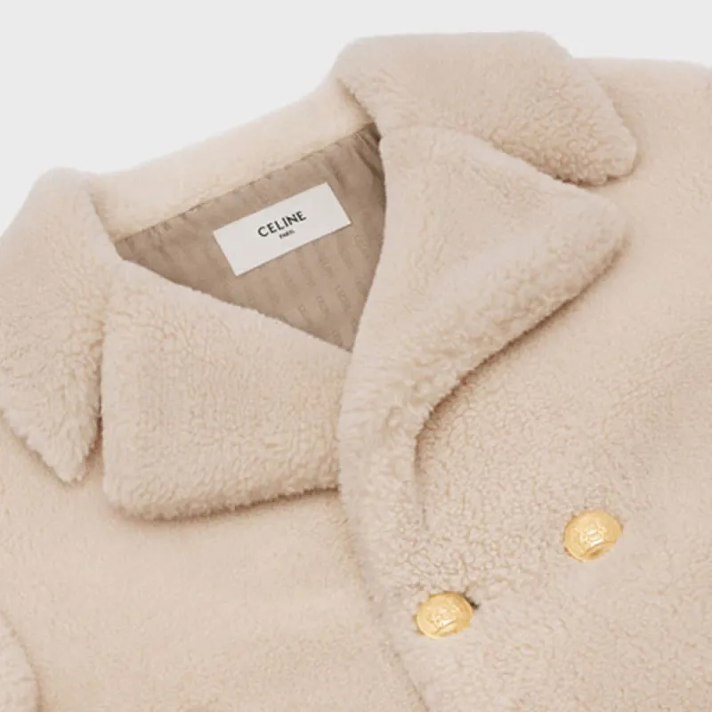 CELINE Velvet Jackets Women's Beige-2