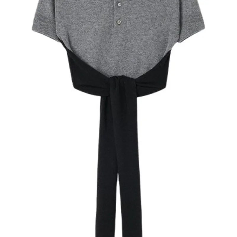 LOEWE SS25 POLO Sweater Women's Gray-4