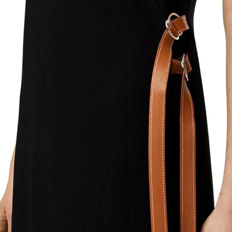 LOEWE Short Sleeved Dresses Women's Black-4