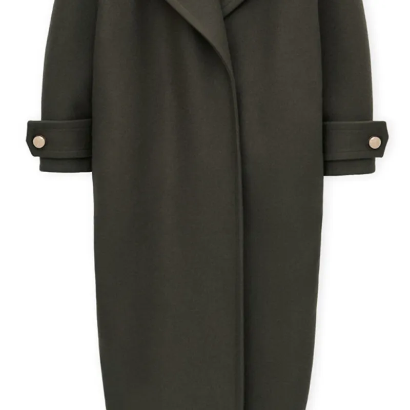 LOEWE Coats Women's Olive Green-4