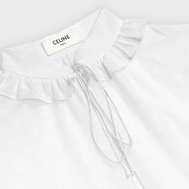 CELINE Blouse In Cotton Voile Shirt Women's White-2