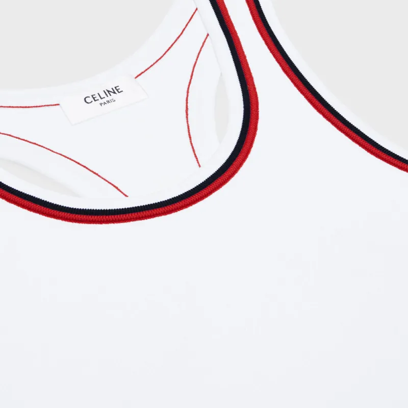 CELINE Sleeveless Sports Shirts Women's White-2