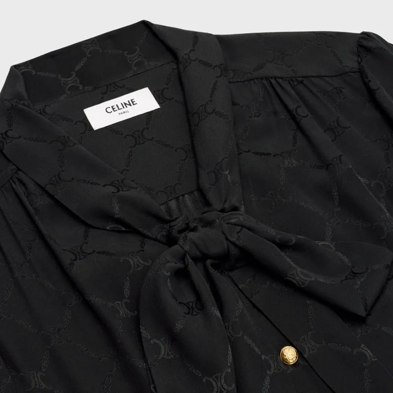 CELINE Long Sleeved Dresses Women's Black-2