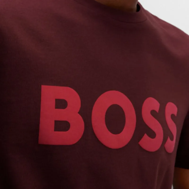 HUGO BOSS T Shirts Men Deep Red-4