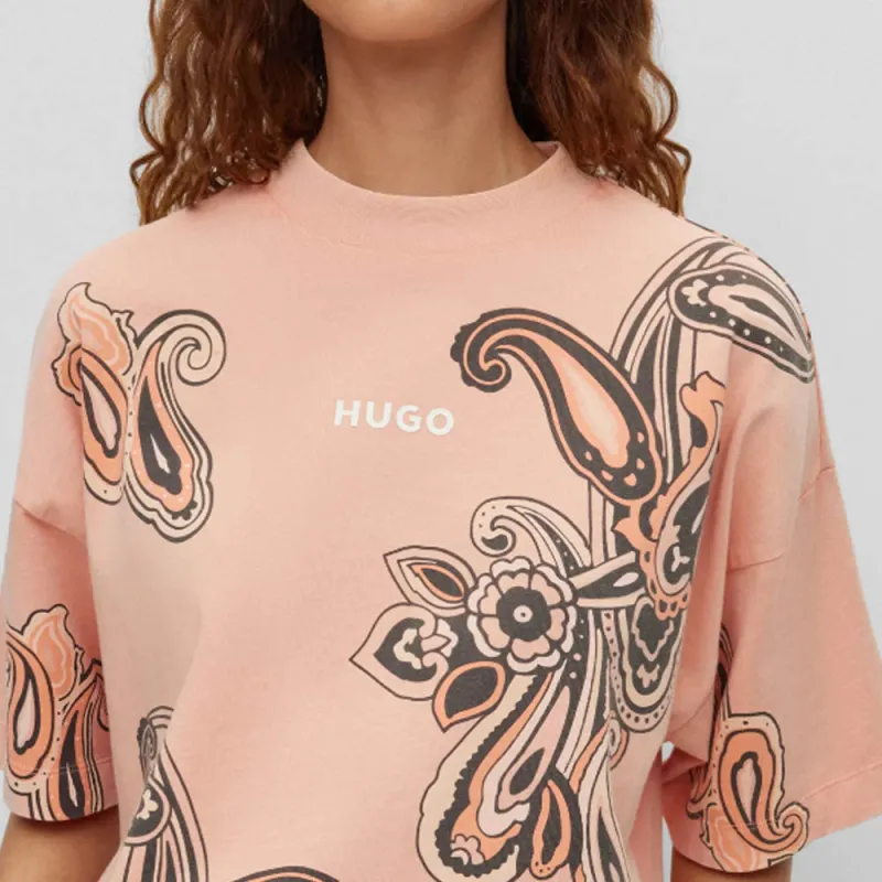 HUGO BOSS T-Shirts Women's Light Orange-4