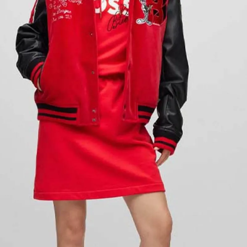 HUGO BOSS HUGO BOSS X LOONEY TUNES SS23 Long Sleeved Dresses Women's Red-4