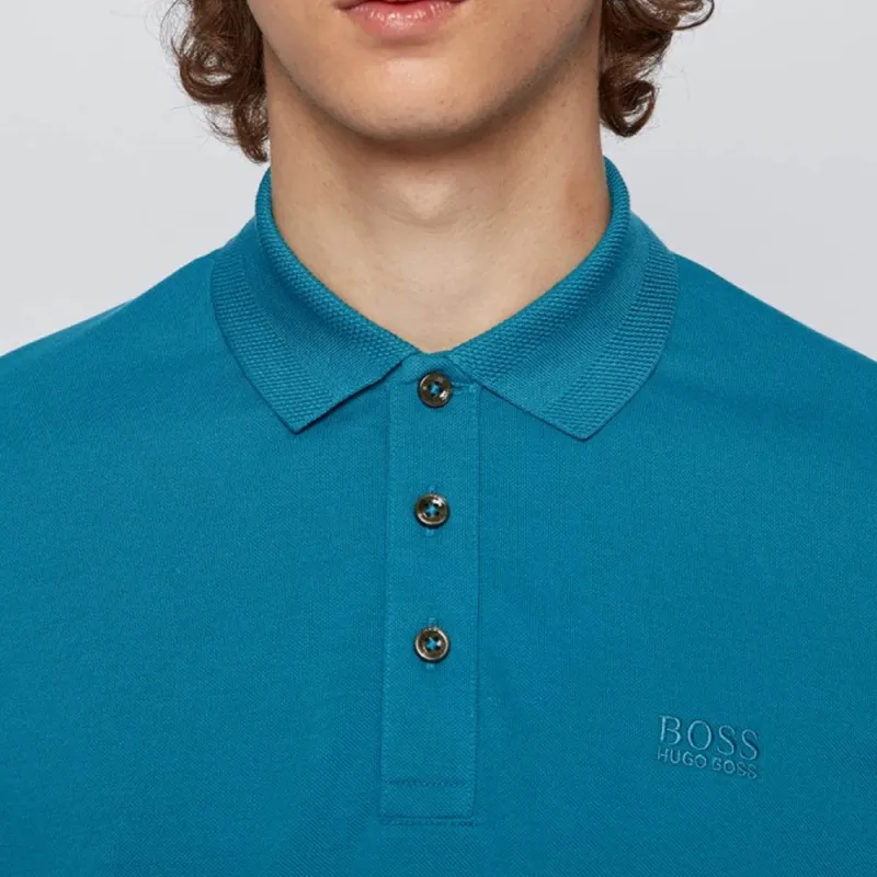 HUGO BOSS Polo Shirts Men Turquoise-4