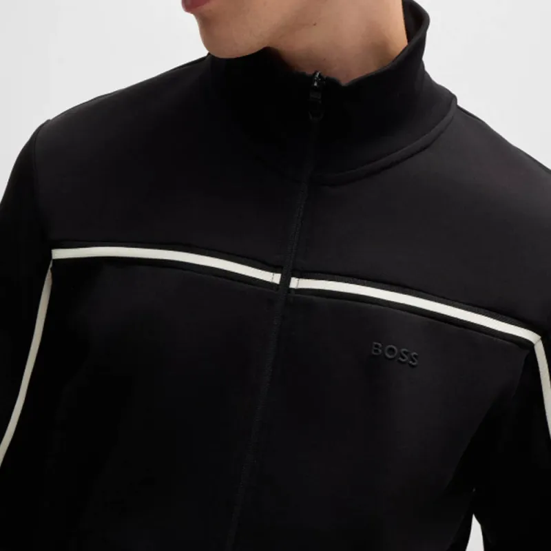 HUGO BOSS Logo Detailed Zip Up Sweatshirt-4