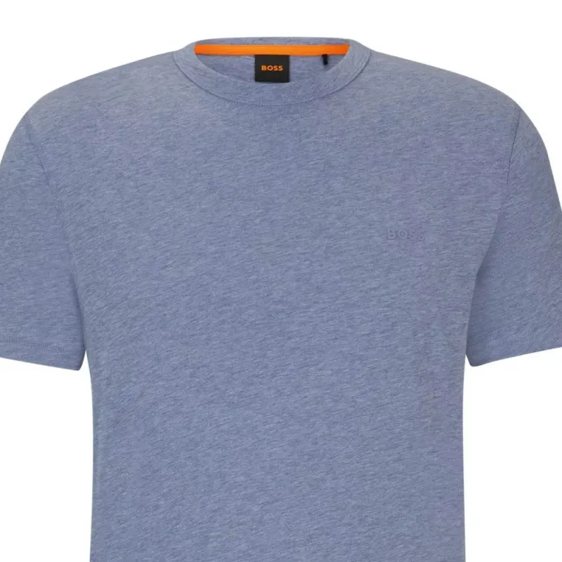HUGO BOSS Cotton Jersey T Shirt With Tonal Logo T Shirt Men's Light Blue-2