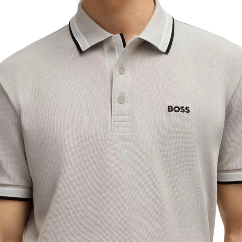 HUGO BOSS Striped Collar Polo Shirt-2