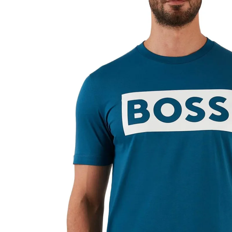 HUGO BOSS T-Shirts Men Peacock Blue-4